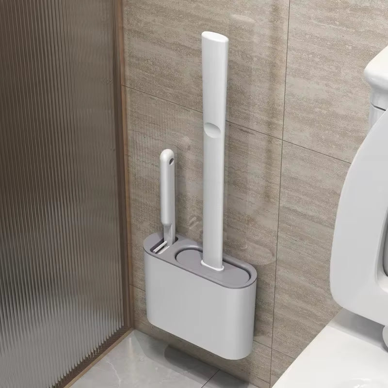 Revolutionary 2 in 1 Silicone Toilet Brush Set